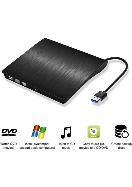 Harici DVD Rw External USB 3.0 Slim Harici Tak Çalıştır CD DVD Sürücü Okuyucu Optik Okuyucu fiyatları