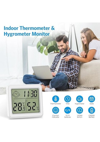 LCD Dijitalçalarsaat Büyük Ekran Çok Işlevli Manyetiktasarım Termometre Ölçer Nem Monitörü modelleri