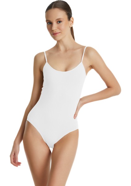 Kadın İnce Askılı Body Essential 1980 - Beyaz