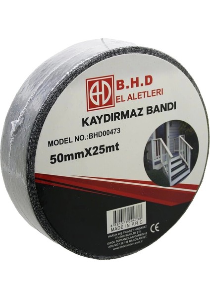 50MM x 25MT Kaydırmaz Siyah Bant