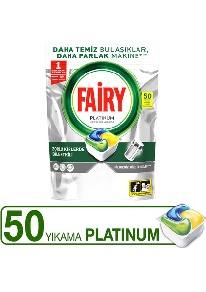 Platinum Bulaşık Makinesi Deterjanı Kapsülü/ tableti 50 Yıkama fiyatları