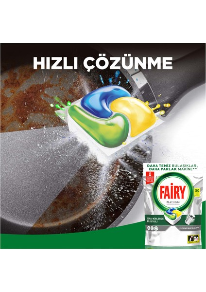 Platinum Bulaşık Makinesi Deterjanı Kapsülü/ tableti 50 Yıkama