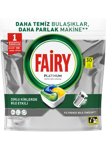Platinum Bulaşık Makinesi Deterjanı Kapsülü/ tableti 30 Yıkama fırsatları