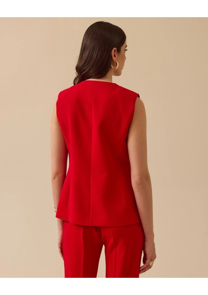 10001 Önden Düğmeli Sıfır Yaka Önden Cepli Yarım Kollu Yelek #03-25# fiyatları