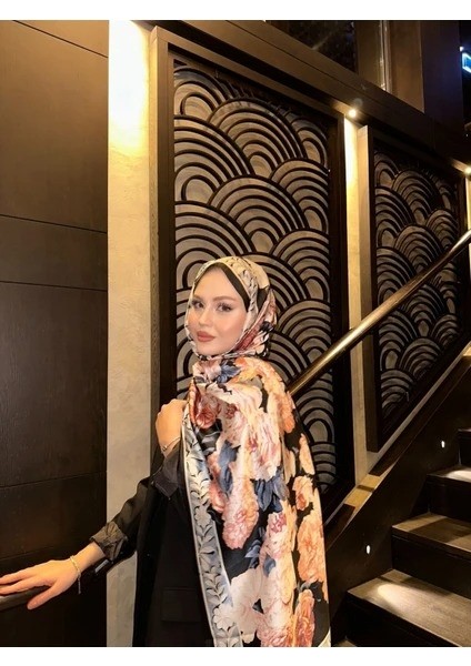 Soft Gül Desen Ipek Vual Şal Diorel fiyatları