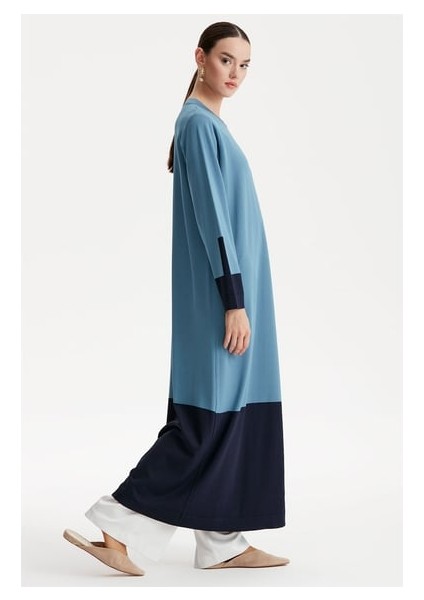 21261.1 Renkli Rayon Triko Tunik Elbise Qks