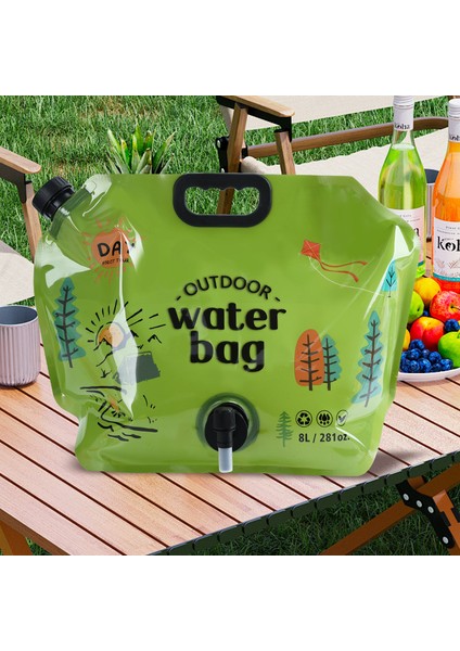 2 Parçalı Kamp Taşınabilir Su Depolama Çantası Katlanır Musluk Plastik Kova Kalınlaştırılmış Su Torbası (2 Parça) (Yurt Dışından) fırsatları