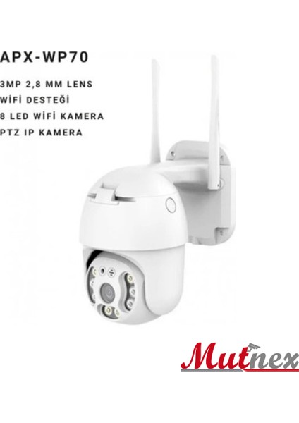 APX-WP70 3mp 2.8mm 8 LED Wifi Ptz fiyatları