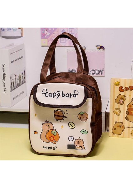 Capybara Alüminyum Folyo Yalıtımlı Öğle Yemeği Kutusu Taşınabilir Öğle Yemeği Çantası (Yurt Dışından)