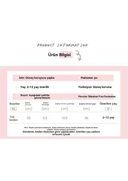 Yeni Çocuk Güneş Şapkası (Yurt Dışından) fiyatları
