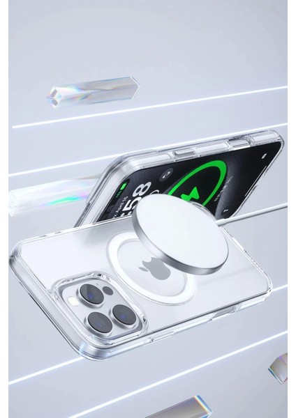 iPhone 15 Pro Max Gleam Pc Sert Magsafe Kılıf - Şeffaf fırsatları