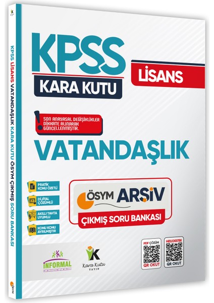 Kpss Vatandaşlık Kara Kutu Dijital Çözümlü Ösym Çıkmış Soru Bankası Çözümlü