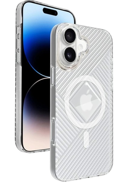 iPhone 16 Stella Pc Sert Magsafe Kılıf - Şeffaf
