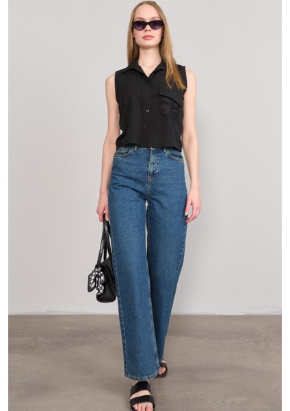 Çetinkaya Fithit 1437 Kadın Trend Keten Sıfır Kol Gömlek Siyah fiyatları