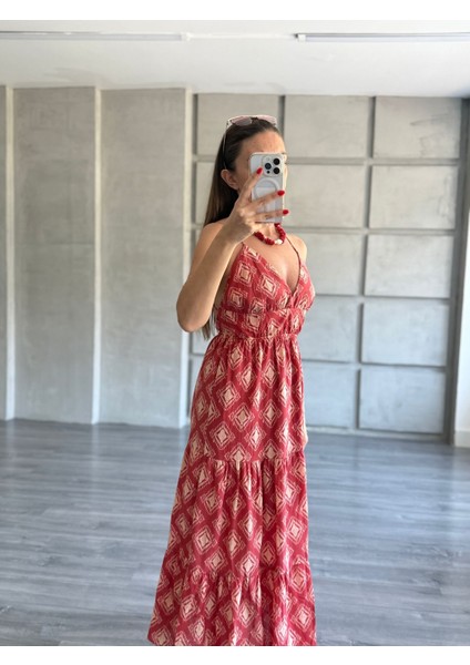 Betül Aksu Talia Etnik Desenli Elbise