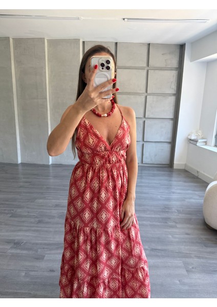 Betül Aksu Talia Etnik Desenli Elbise modelleri