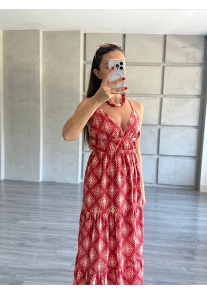 Betül Aksu Talia Etnik Desenli Elbise fırsatları