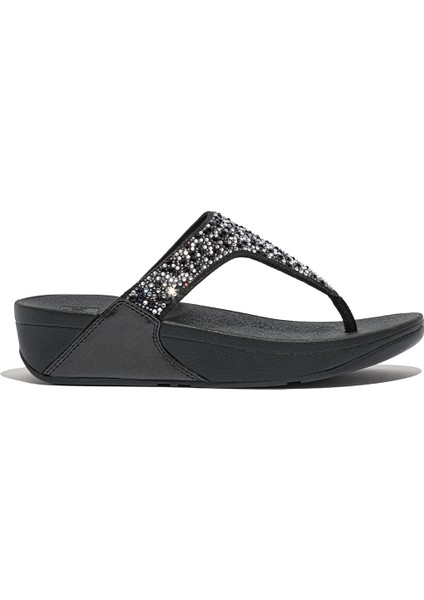 Kadın Terlik JE3-090 Fitflop Lulu Crystal-Mix Toe-Post All Black fiyatları
