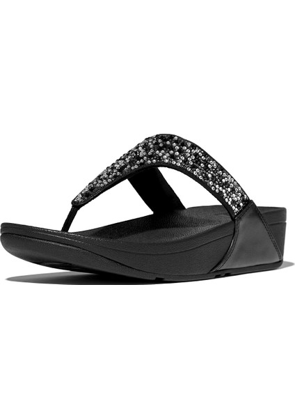Kadın Terlik JE3-090 Fitflop Lulu Crystal-Mix Toe-Post All Black indirimleri