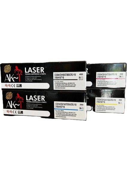 Hp CC531/CE411/CF381/304A Mavi (Cyan) CP2025/CM2320 Muadil Toner 3000 Sayfa