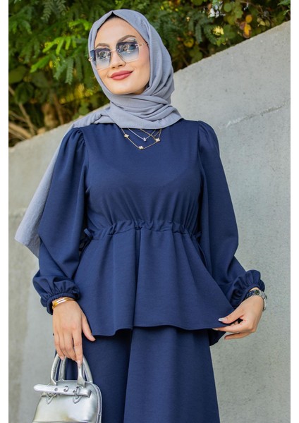 Cenny Eteği Katlı Scuba Krep Elbise-Laci fiyatları