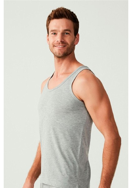 Erkek Gri Basic Düz %100 Pamuk Atlet fiyatları