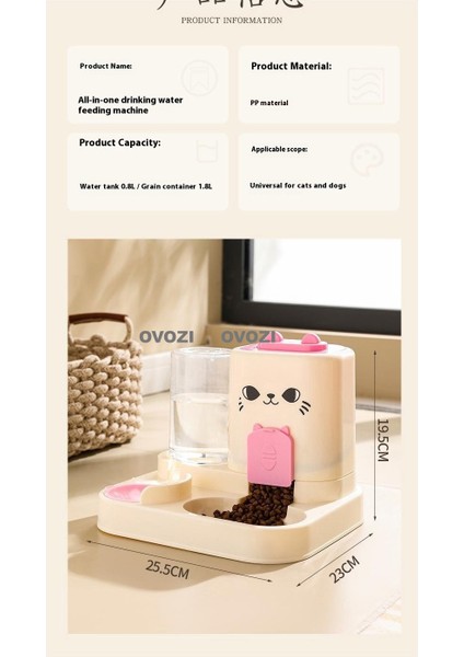 Ovozı Pet Otomatik Içme ve Besleme Cihazı (Yurt Dışından) modelleri