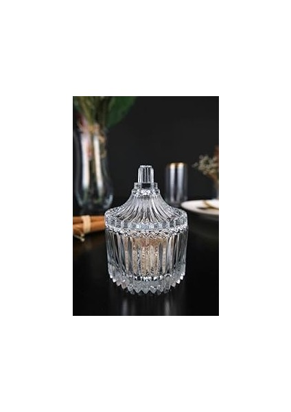 Digithome Twist Cam Kapaklı Şekerlik Lokumluk ve Kurabiyelik 9 cm C1-1-276