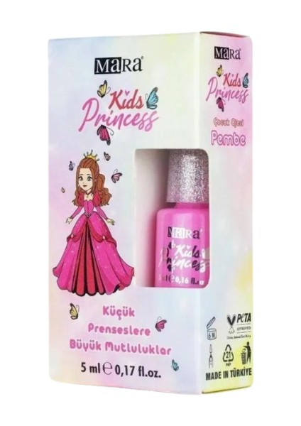 Kids Princess Çocuk Oje Pembe ve Mor Renk Seçenekleriyle 5 ml Eğlenceli Oje Seti modelleri