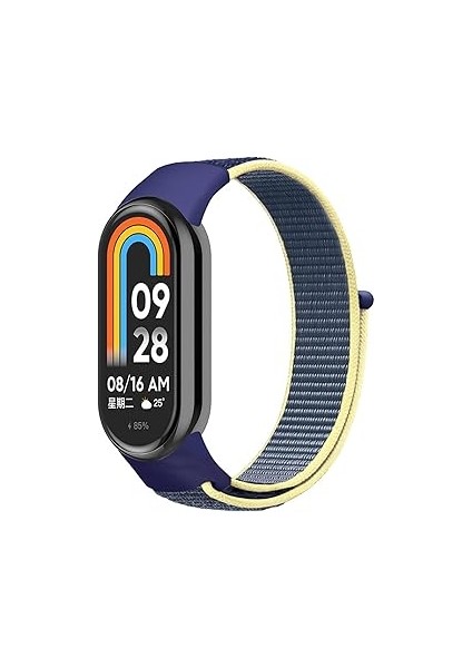Microsonic Mi Band 8 Hasırlı Kordon Woven Sport Loop Lacivert