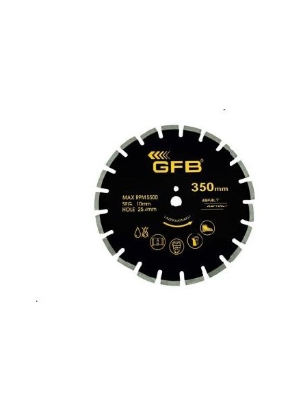 Lazer Kaynaklı Asfalt Kesme Testere 450 mm