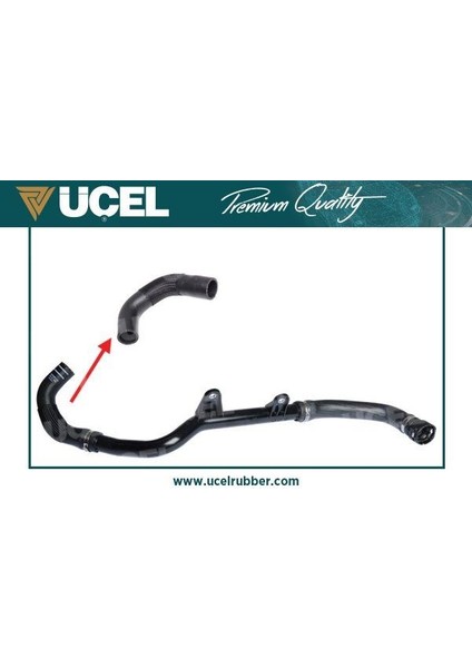 UCEL-35828 - Radyatör Hortumu Üst Küçük Plastık Parça Harıç Ducato Boxer Jumper Iıı