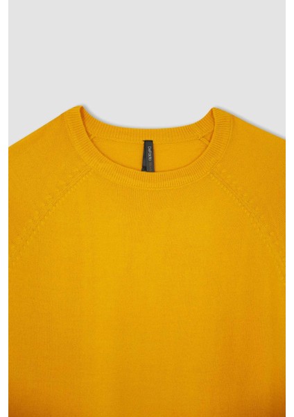 Relax Fit Bisiklet Yaka Basic Kazak I6913AZ22WN