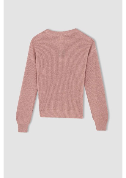 Regular Fit Basic Düz Uzun Kollu Selanik Örgülü Triko Kazak H6905AZ22AU
