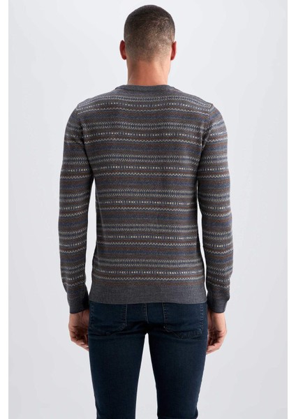 Regular Fit Bisiklet Yaka Kazak Y0609AZ22AU