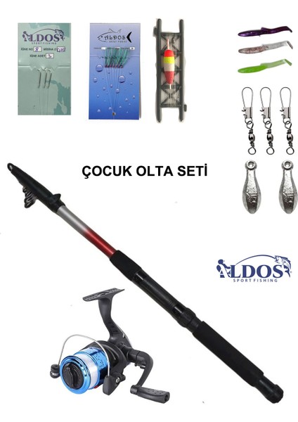 180 cm Kamış Makina Olta Seti Tam Takım Olta Seti Çocuk Olta Seti Hobi Kıyı Seti