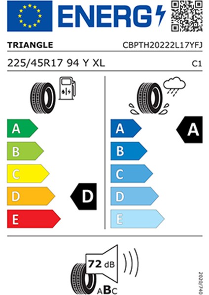 225/45 R17 94Y Xl Effexsport TH202 Oto Yaz Lastiği (Üretim Yılı:2024)