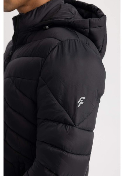 Fit Su İtici Slim Fit Kapüşonlu Şişme Mont A3034AX23AU