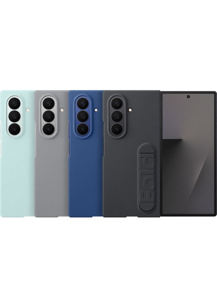 Galaxy Z Fold 7 Standlı Silikon Kılıf - Gri