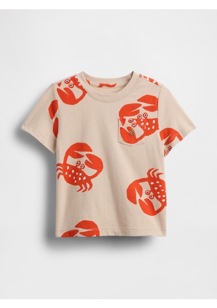 Erkek Bebek Kırmızı Brannan Bear Mix & Match Cepli T-Shirt