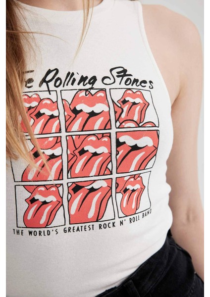 Rolling Stones Fitted Bisiklet Yaka Ribana Atlet A8591AX23SM