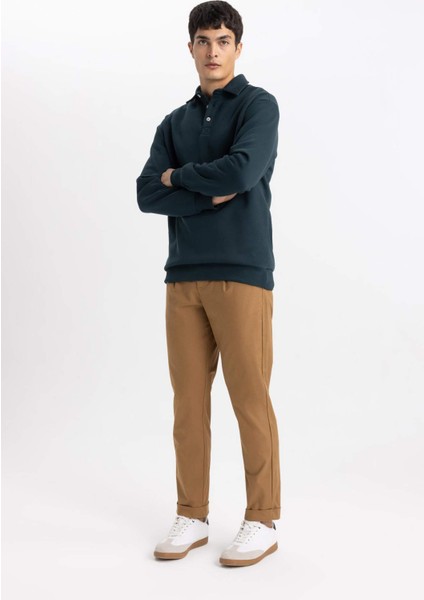 Gabardin Pantolon Tailored Regular Fit Cepli Duble Paça A5115AX23AU