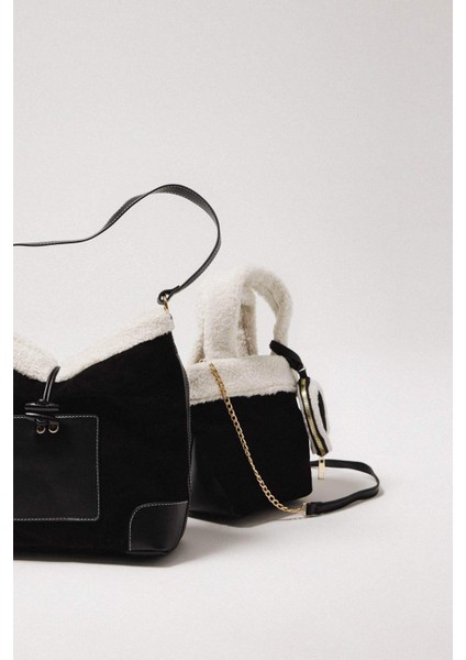 Kadın Teddy Detaylı Süet El Çantası A7536AXNS