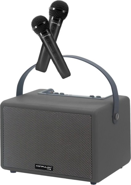 F32 2X50W Sürücülü 2 Adet Mikrofonlu Bt 5.2 Kablosuz Hoparlör - Siyah