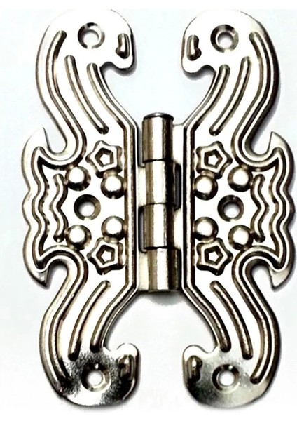 Dekoratif Sac Kelebek Menteşe - Büyük, Nikel, 100 Adet