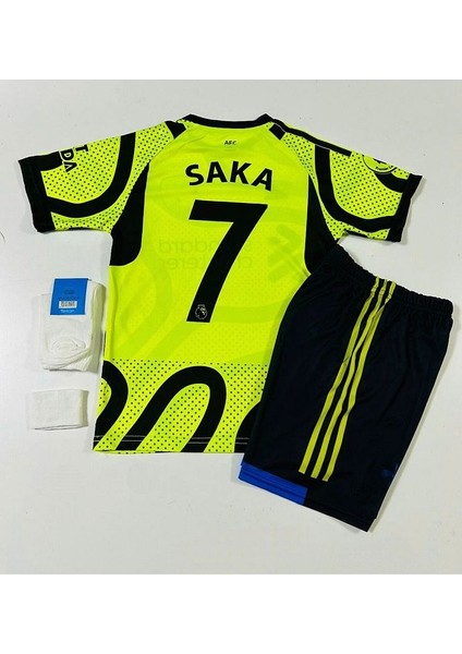 Arsenal 2023/24 Bukayo Saka Alternatif Çocuk Forması 4 Lü Set