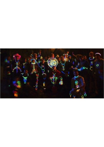 Işıklı Fosforlu Glow Çubuk - Karanlıkta Parlayan 20CMX7MM - Fosforlu Kırılan Çubuk - 25 Adet