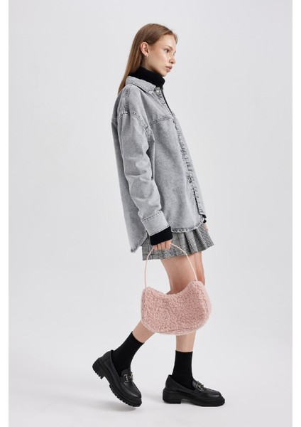 Kadın Pelüş El Çantası B0802AXNS