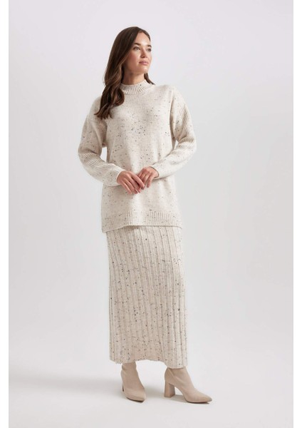Regular Fit Esnek Belli Basic Düz Maxi Triko Etek B0090AX23WN modelleri