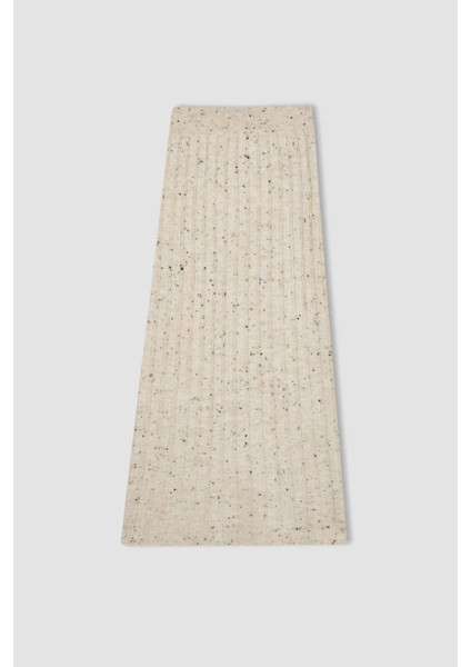 Regular Fit Esnek Belli Basic Düz Maxi Triko Etek B0090AX23WN